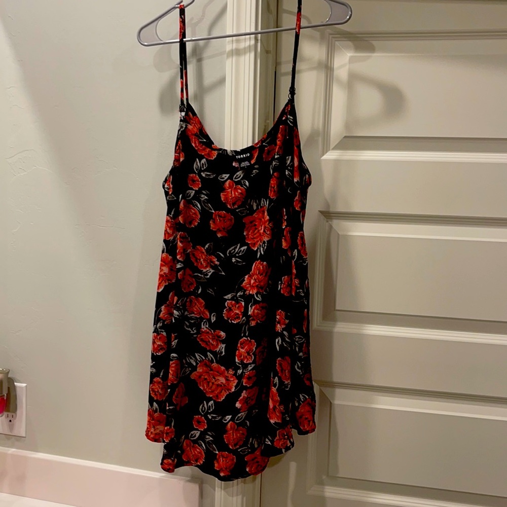 Rose tunic chiffon tank